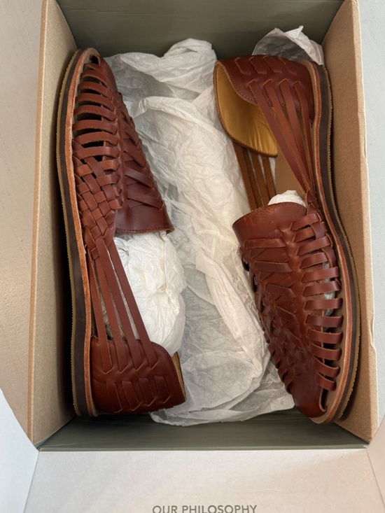 Nisolo Men\'s Huarache Sandal in Brandy Closed Toe Leather Slip-On Sz 13 NIB main image 14
